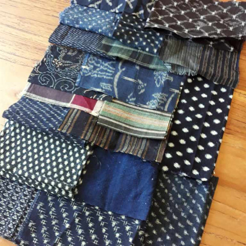 Random selection Aizome offcuts 100g