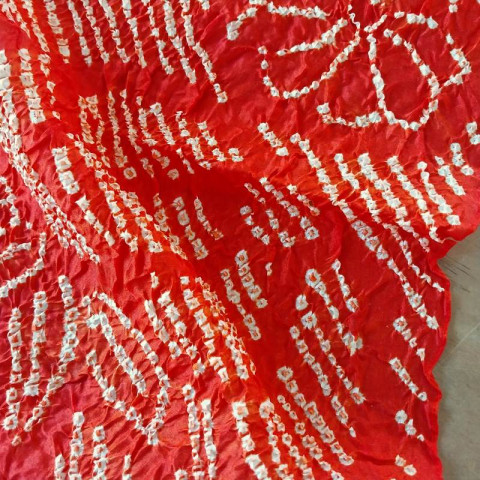 Red Shibori Obiage