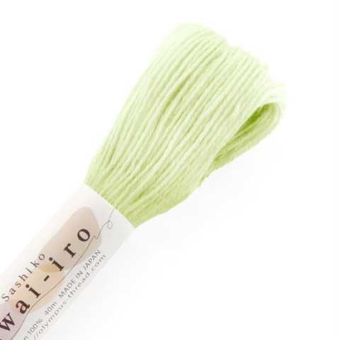 Sashiko Thread Awai-iro Lime Yellow 40m
