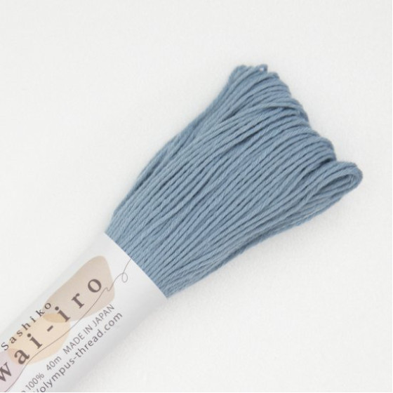 Sashiko Thread Awai-iro Smoky Blue 40m