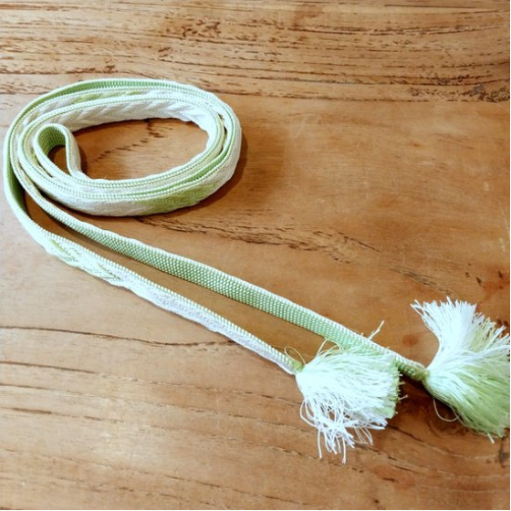 Obijime White Lime Green
