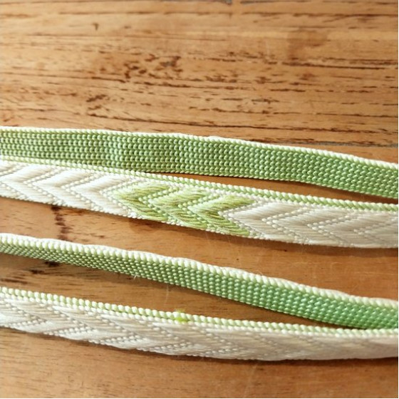 Obijime White Lime Green